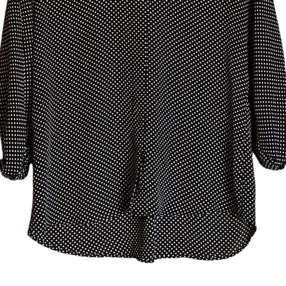 ZARA Polka Dot Button Down Keyhole Back Collared Blouse Size XS ▫️ - Picture 5 of 7